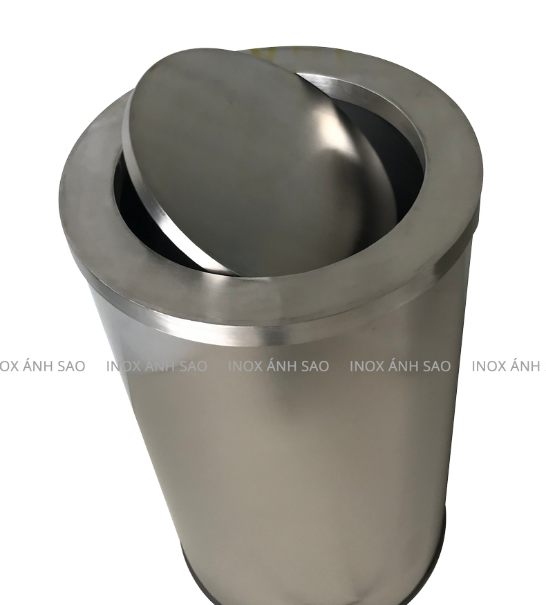 Thùng rác inox tròn