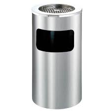Thùng rác inox có gạt tàn